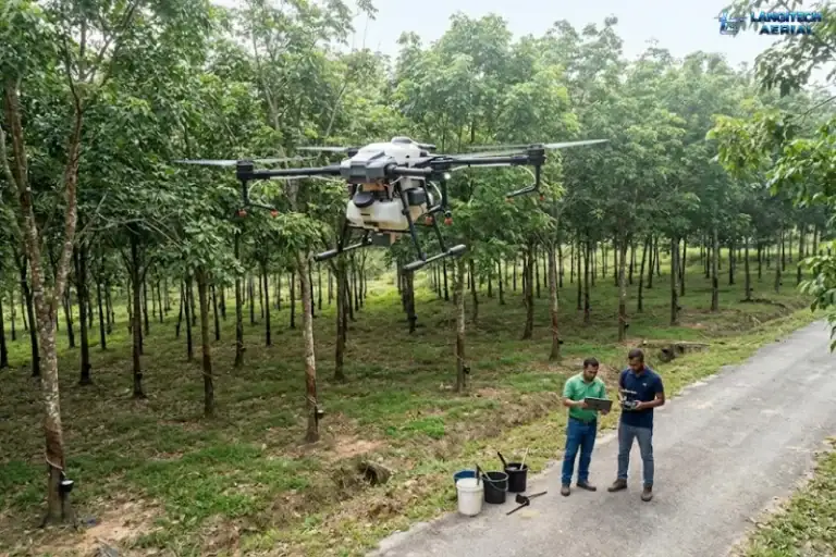 Drone Applications for Rubber Plantations in Malaysia: Pest Control and Aerial Mapping