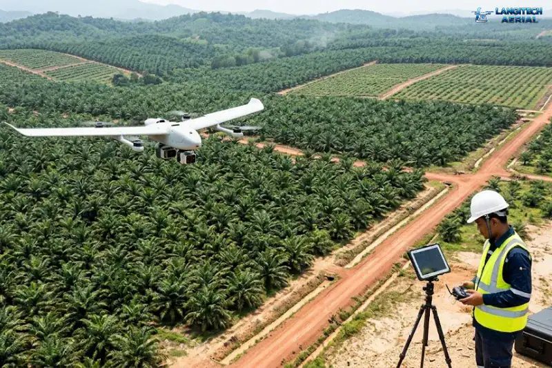 Drone survey FELDA Malaysia operation mapping plantation blocks and government-managed land